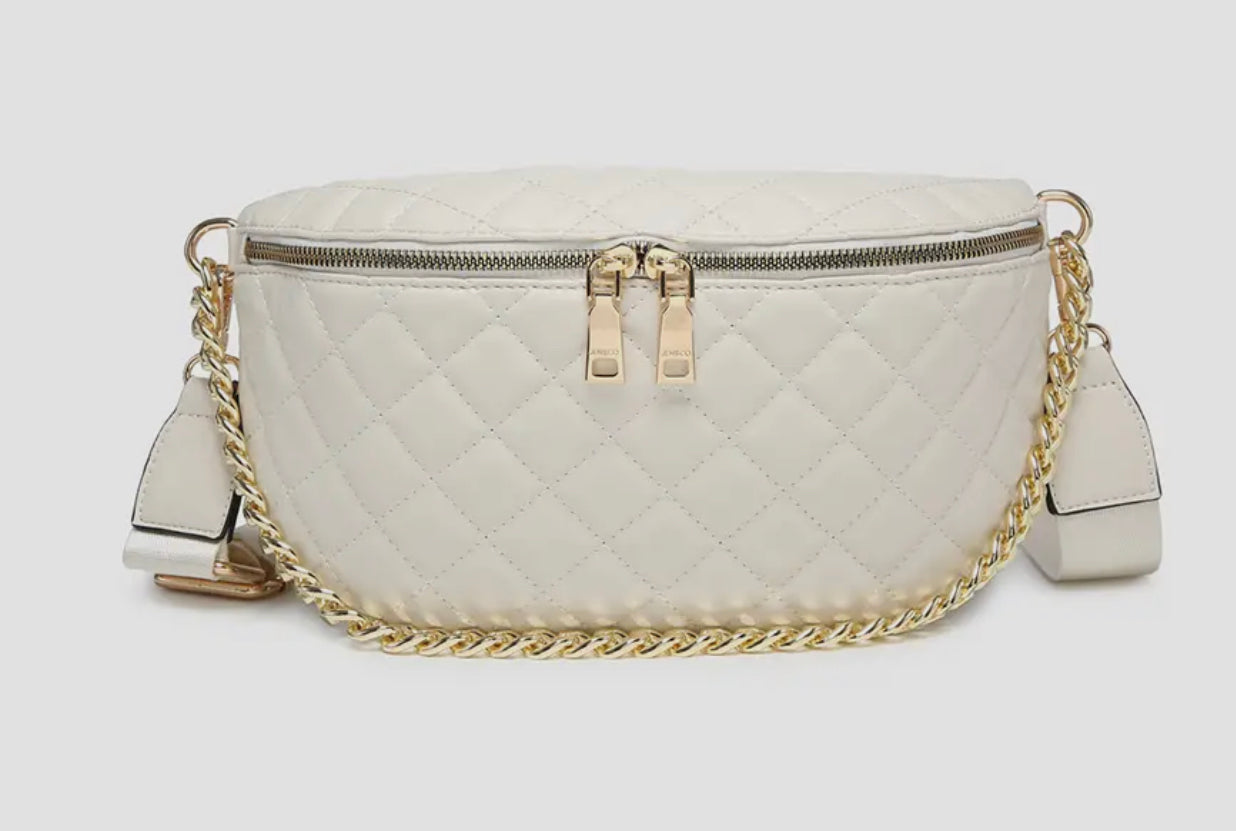 Sylvie Quilted Belt Bag w/ Chain Strap