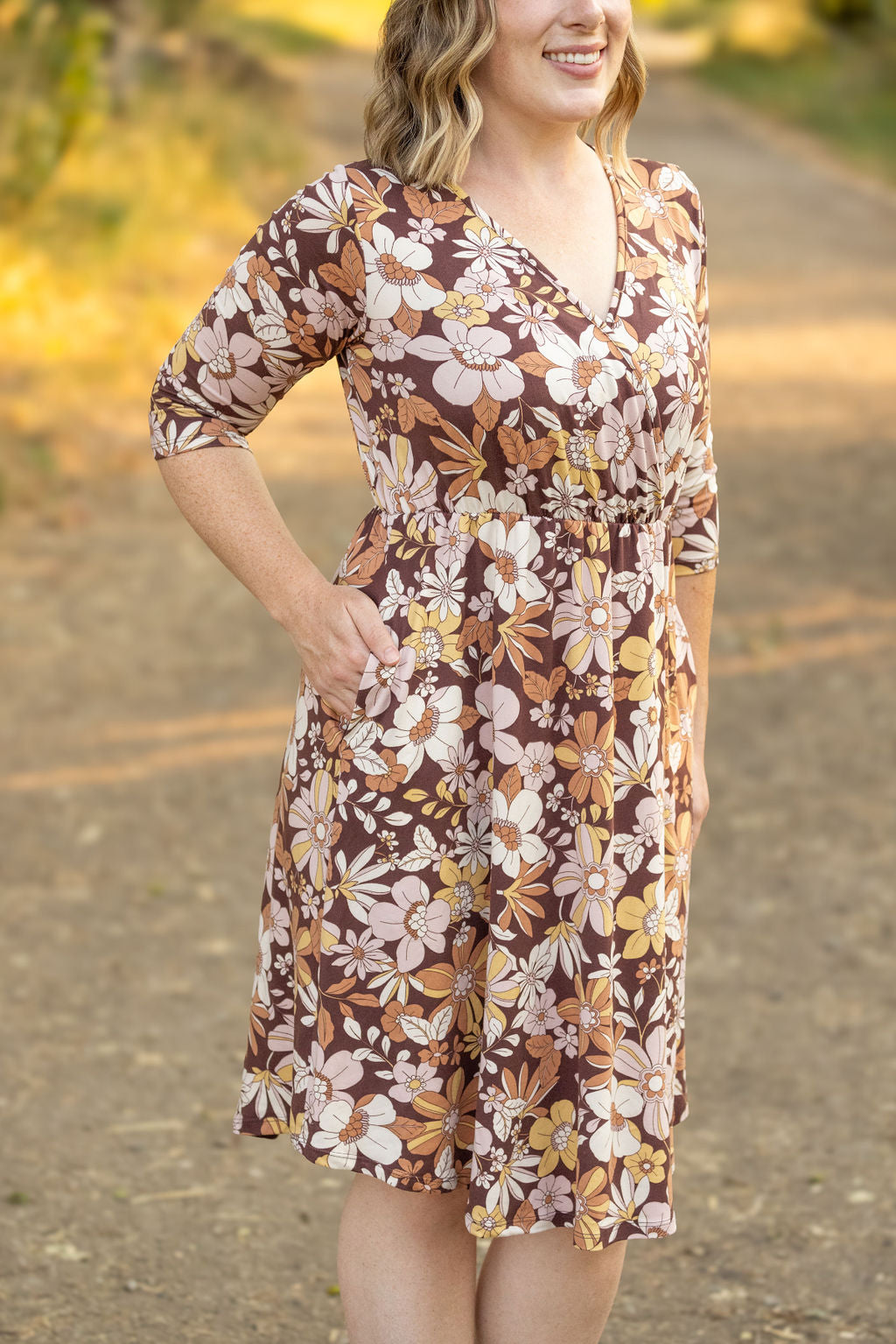 IN STOCK Taylor Dress - Neutral Vintage Floral FINAL SALE