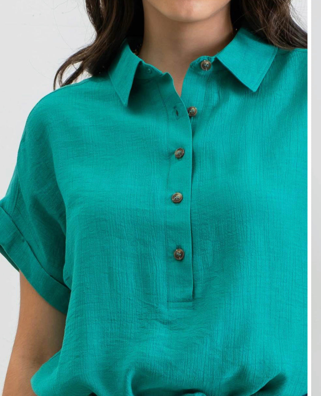 Mid Button Down Woven Top