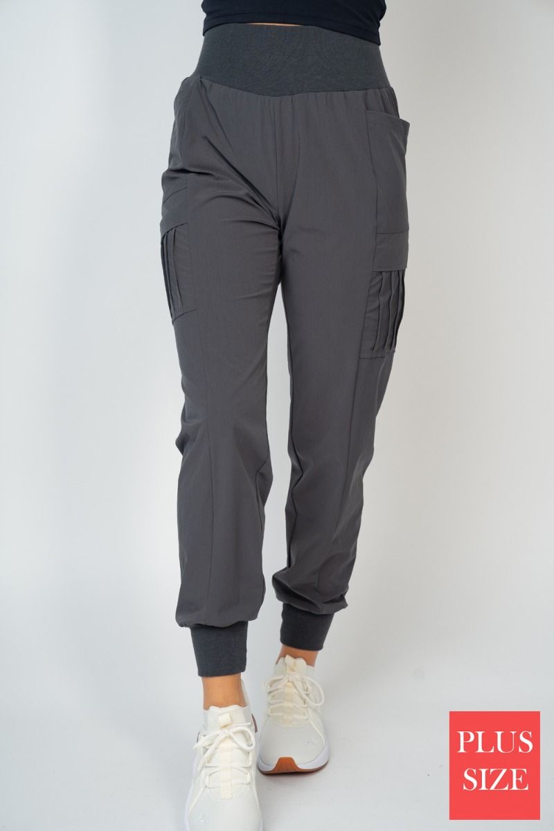 Charcoal cargo joggers