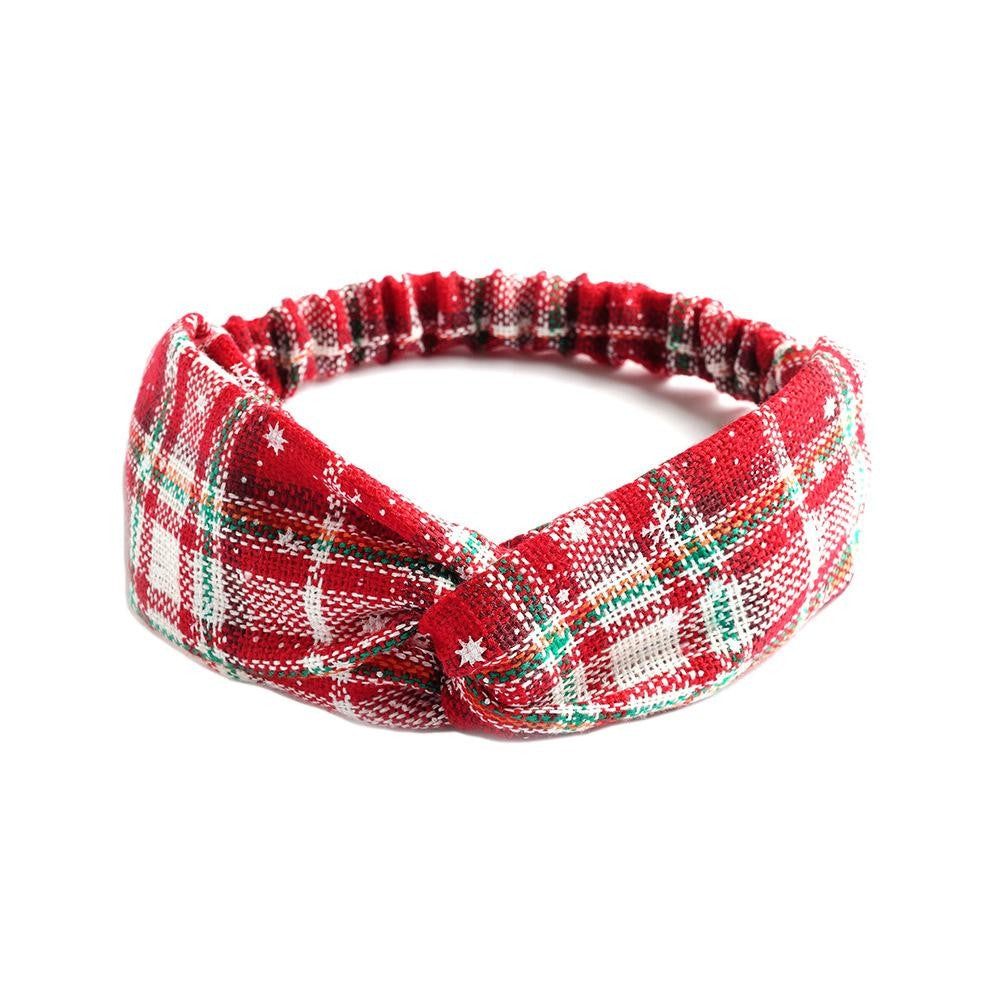 Soft Elastic Plaid Holiday Headband

- One Size Fits Most