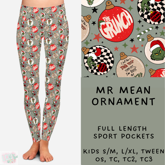 Ready To Ship - Mr Mean Ornament Leggings & Capris